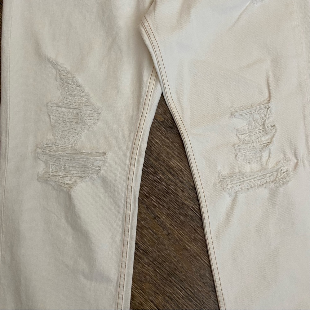 SLVRLAKE Dakota Ivory Destructed Jeans Size 30 - Picture 10 of 14